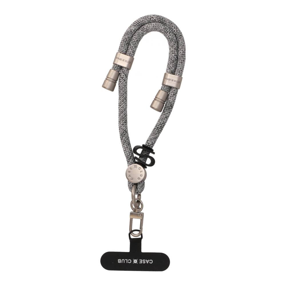 heather grey rope wrist strap